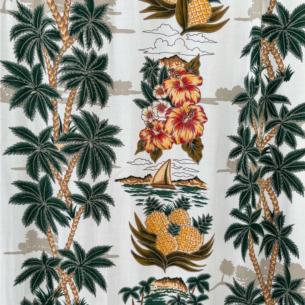 Vintage Hawaiian Pineapple Connection Mens Shirt Rayon Beach Shirt Button Up XL - Picture 2 of 14